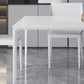 Simple Rectangle Shape Standard Dining Table White Sintered Stone Dining Table with 4 Legs Base Clearhalo ' dining_table' 'Dining Tables & Seating' 'Dining Tables' 'Furniture' 'furniture_dining_table' 'Kitchen & Dining Furniture' 'kitchen&dining_furn' 'kitchen' 'kitchen_dining_table' 3854873