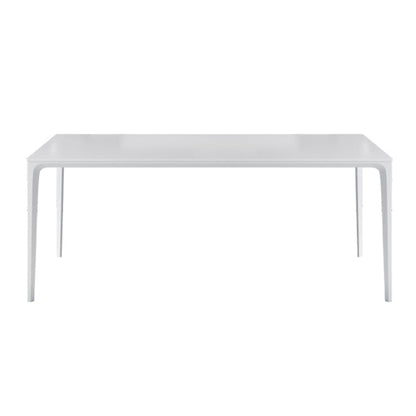 Simple Rectangle Shape Standard Dining Table White Sintered Stone Dining Table with 4 Legs Base 70.9"L x 35.4"W x 29.5"H Clearhalo ' dining_table' 'Dining Tables & Seating' 'Dining Tables' 'Furniture' 'furniture_dining_table' 'Kitchen & Dining Furniture' 'kitchen&dining_furn' 'kitchen' 'kitchen_dining_table' 3854874