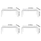 Simple Rectangle Shape Standard Dining Table White Sintered Stone Dining Table with 4 Legs Base Clearhalo ' dining_table' 'Dining Tables & Seating' 'Dining Tables' 'Furniture' 'furniture_dining_table' 'Kitchen & Dining Furniture' 'kitchen&dining_furn' 'kitchen' 'kitchen_dining_table' 3854879