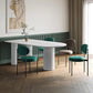 Metal Contemporary Free Form Indoor Table Sintered Stone Top Table for Dining Room Clearhalo ' dining_table' 'Dining Tables & Seating' 'Dining Tables' 'furn' 'furn_dining_table' 'Furniture' 'furniture_dining_table' 'Kitchen & Dining Furniture' 'kitchen&dining_furn' 'kitchen' 'kitchen_dining_table' 3854884