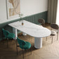 Metal Contemporary Free Form Indoor Table Sintered Stone Top Table for Dining Room Clearhalo ' dining_table' 'Dining Tables & Seating' 'Dining Tables' 'furn' 'furn_dining_table' 'Furniture' 'furniture_dining_table' 'Kitchen & Dining Furniture' 'kitchen&dining_furn' 'kitchen' 'kitchen_dining_table' 3854885