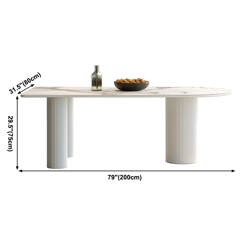 Metal Contemporary Free Form Indoor Table Sintered Stone Top Table for Dining Room Clearhalo ' dining_table' 'Dining Tables & Seating' 'Dining Tables' 'furn' 'furn_dining_table' 'Furniture' 'furniture_dining_table' 'Kitchen & Dining Furniture' 'kitchen&dining_furn' 'kitchen' 'kitchen_dining_table' 3854894