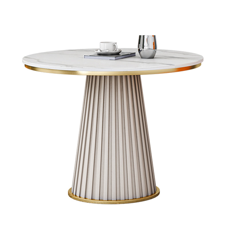 Metal Traditional Luxury Round Indoor Table Sintered Stone Table for Kitchen and Dining Room White Without Chairs Clearhalo ' dining_table' 'Dining Tables & Seating' 'Dining Tables' 'furn' 'furn_dining_table' 'Furniture' 'furniture_dining_table' 'Kitchen & Dining Furniture' 'kitchen&dining_furn' 'kitchen' 'kitchen_dining_table' 3854898