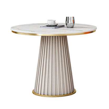Metal Traditional Luxury Round Indoor Table Sintered Stone Table for Kitchen and Dining Room White Without Chairs Clearhalo ' dining_table' 'Dining Tables & Seating' 'Dining Tables' 'furn' 'furn_dining_table' 'Furniture' 'furniture_dining_table' 'Kitchen & Dining Furniture' 'kitchen&dining_furn' 'kitchen' 'kitchen_dining_table' 3854898