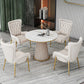 Metal Traditional Luxury Round Indoor Table Sintered Stone Table for Kitchen and Dining Room Clearhalo ' dining_table' 'Dining Tables & Seating' 'Dining Tables' 'furn' 'furn_dining_table' 'Furniture' 'furniture_dining_table' 'Kitchen & Dining Furniture' 'kitchen&dining_furn' 'kitchen' 'kitchen_dining_table' 3854909