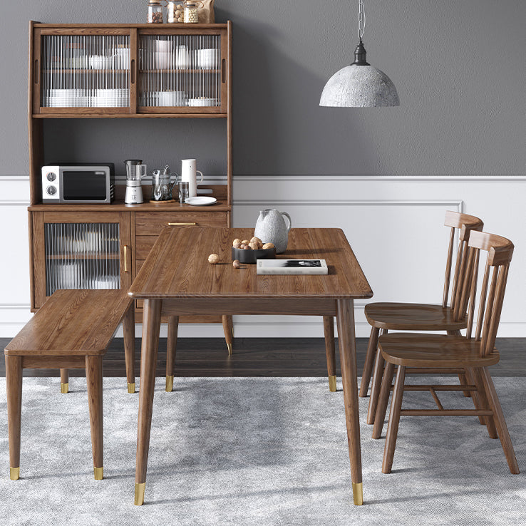 Traditional Luxury Rectangle Dining Table Ash Solid Wood Table with 4 Legs Clearhalo ' dining_table' 'Dining Tables & Seating' 'Dining Tables' 'furn' 'furn_dining_table' 'Furniture' 'furniture_dining_table' 'Kitchen & Dining Furniture' 'kitchen&dining_furn' 'kitchen' 'kitchen_dining_table' 3854915