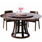 Rotatable Wooden Round Table in Brown Rubber Wood Dining Table with Pedestal Clearhalo ' dining_table' 'Dining Tables & Seating' 'Dining Tables' 'furn' 'furn_dining_table' 'Furniture' 'furniture_dining_table' 'Kitchen & Dining Furniture' 'kitchen&dining_furn' 'kitchen' 'kitchen_dining_table' 3854960