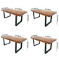 Metal Industrial Rectangle Indoor Table Solid Wood Top Table with Sled Base Clearhalo ' dining_table' 'Dining Tables & Seating' 'Dining Tables' 'furn' 'furn_dining_table' 'Furniture' 'furniture_dining_table' 'Kitchen & Dining Furniture' 'kitchen&dining_furn' 'kitchen' 'kitchen_dining_table' 3854973
