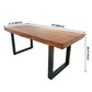 Metal Industrial Rectangle Indoor Table Solid Wood Top Table with Sled Base Clearhalo ' dining_table' 'Dining Tables & Seating' 'Dining Tables' 'furn' 'furn_dining_table' 'Furniture' 'furniture_dining_table' 'Kitchen & Dining Furniture' 'kitchen&dining_furn' 'kitchen' 'kitchen_dining_table' 3854974