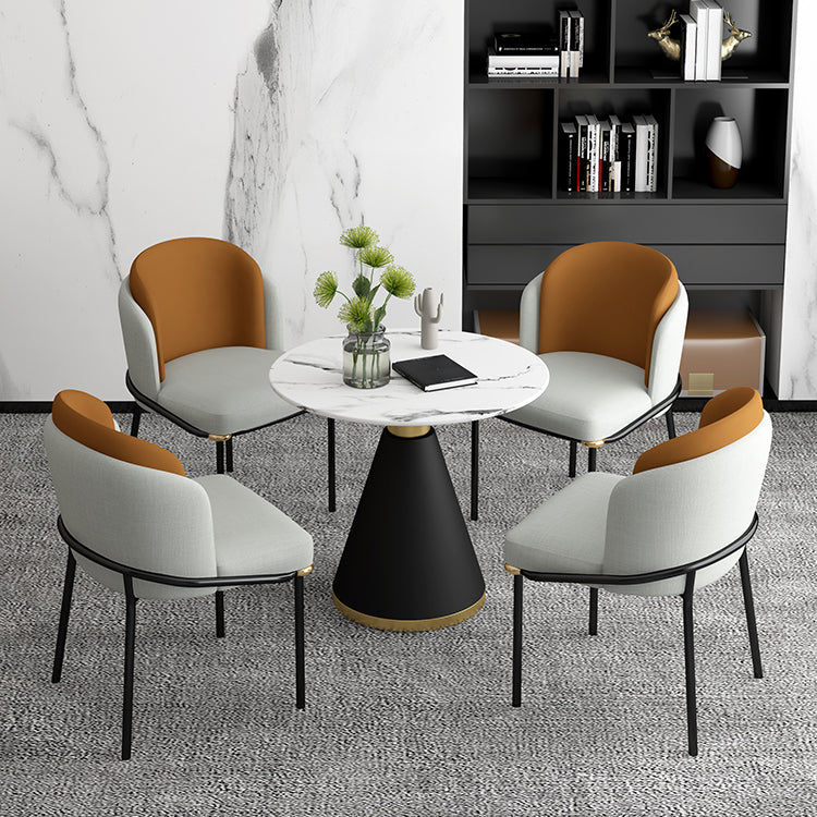 Round Dinette Table Traditional Luxury Dinner Room Table with Pedestal Base Clearhalo ' dining_table' 'Dining Tables & Seating' 'Dining Tables' 'furn' 'furn_dining_table' 'Furniture' 'furniture_dining_table' 'Kitchen & Dining Furniture' 'kitchen&dining_furn' 'kitchen' 'kitchen_dining_table' 3854980