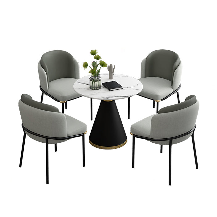Round Dinette Table Traditional Luxury Dinner Room Table with Pedestal Base Clearhalo ' dining_table' 'Dining Tables & Seating' 'Dining Tables' 'furn' 'furn_dining_table' 'Furniture' 'furniture_dining_table' 'Kitchen & Dining Furniture' 'kitchen&dining_furn' 'kitchen' 'kitchen_dining_table' 3854985
