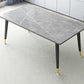 Simple Sintered Stone Dining Table Kitchen Rectangle Shape Dining Table with 4 Legs Base Gray Without Chairs Clearhalo ' dining_table' 'Dining Tables & Seating' 'Dining Tables' 'furn' 'furn_dining_table' 'Furniture' 'furniture_dining_table' 'Kitchen & Dining Furniture' 'kitchen&dining_furn' 'kitchen' 'kitchen_dining_table' 3854997