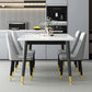 Simple Sintered Stone Dining Table Kitchen Rectangle Shape Dining Table with 4 Legs Base Clearhalo ' dining_table' 'Dining Tables & Seating' 'Dining Tables' 'furn' 'furn_dining_table' 'Furniture' 'furniture_dining_table' 'Kitchen & Dining Furniture' 'kitchen&dining_furn' 'kitchen' 'kitchen_dining_table' 3854999