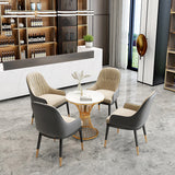 Traditional Luxury Stone Dinette Table Round Pedestal Furniture for Dining Room Clearhalo ' dining_table' 'Dining Tables & Seating' 'Dining Tables' 'furn' 'furn_dining_table' 'Furniture' 'furniture_dining_table' 'Kitchen & Dining Furniture' 'kitchen&dining_furn' 'kitchen' 'kitchen_dining_table' 3855031