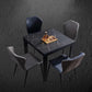 Industrial Square 35.5'' Dining Table Stone Extendable Dining Room Collection Clearhalo ' dining_table' 'Dining Tables & Seating' 'Dining Tables' 'furn' 'furn_dining_table' 'Furniture' 'furniture_dining_table' 'Kitchen & Dining Furniture' 'kitchen&dining_furn' 'kitchen' 'kitchen_dining_table' 3855074