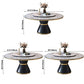 Modern Style Home Marble Dining Table Single Pedestal Base Round Table with Turntable Clearhalo ' dining_table' 'Dining Tables & Seating' 'Dining Tables' 'furn' 'furn_dining_table' 'Furniture' 'furniture_dining_table' 'Kitchen & Dining Furniture' 'kitchen&dining_furn' 'kitchen' 'kitchen_dining_table' 3855094