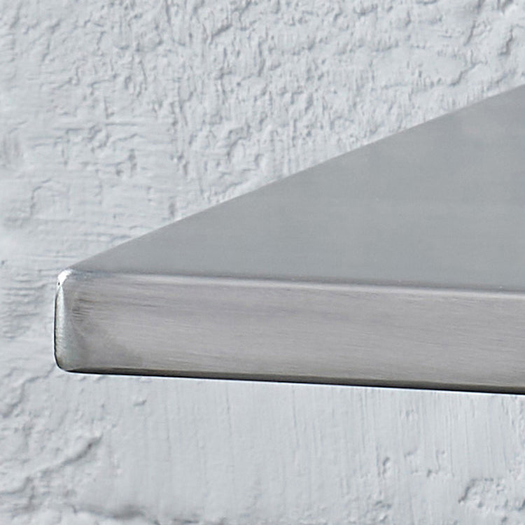 Industrial Square Dining Table Stainless Steel Table with Pedestal Base Clearhalo ' dining_table' 'Dining Tables & Seating' 'Dining Tables' 'furn' 'furn_dining_table' 'Furniture' 'furniture_dining_table' 'Kitchen & Dining Furniture' 'kitchen&dining_furn' 'kitchen' 'kitchen_dining_table' 3855102