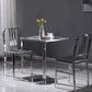 Industrial Square Dining Table Stainless Steel Table with Pedestal Base Clearhalo ' dining_table' 'Dining Tables & Seating' 'Dining Tables' 'furn' 'furn_dining_table' 'Furniture' 'furniture_dining_table' 'Kitchen & Dining Furniture' 'kitchen&dining_furn' 'kitchen' 'kitchen_dining_table' 3855106