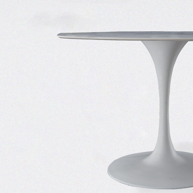 Minimalist Sintered Stone Dining Table Round Shape Kitchen Dining Table with Tulip Base Clearhalo ' dining_table' 'Dining Tables & Seating' 'Dining Tables' 'furn' 'furn_dining_table' 'Furniture' 'furniture_dining_table' 'Kitchen & Dining Furniture' 'kitchen&dining_furn' 'kitchen' 'kitchen_dining_table' 3855132