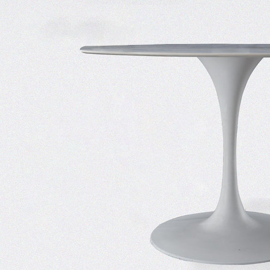 Minimalist Sintered Stone Dining Table Round Shape Kitchen Dining Table with Tulip Base