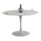 Minimalist Sintered Stone Dining Table Round Shape Kitchen Dining Table with Tulip Base White Without Chairs Clearhalo ' dining_table' 'Dining Tables & Seating' 'Dining Tables' 'furn' 'furn_dining_table' 'Furniture' 'furniture_dining_table' 'Kitchen & Dining Furniture' 'kitchen&dining_furn' 'kitchen' 'kitchen_dining_table' 3855133
