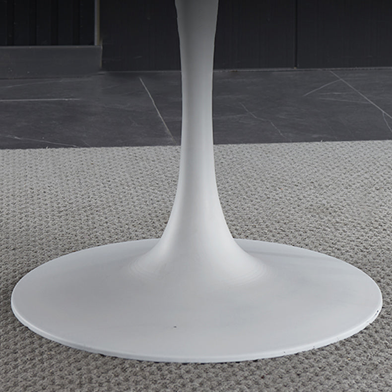 Minimalist Sintered Stone Dining Table Round Shape Kitchen Dining Table with Tulip Base Clearhalo ' dining_table' 'Dining Tables & Seating' 'Dining Tables' 'furn' 'furn_dining_table' 'Furniture' 'furniture_dining_table' 'Kitchen & Dining Furniture' 'kitchen&dining_furn' 'kitchen' 'kitchen_dining_table' 3855136