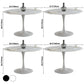 Minimalist Sintered Stone Dining Table Round Shape Kitchen Dining Table with Tulip Base Clearhalo ' dining_table' 'Dining Tables & Seating' 'Dining Tables' 'furn' 'furn_dining_table' 'Furniture' 'furniture_dining_table' 'Kitchen & Dining Furniture' 'kitchen&dining_furn' 'kitchen' 'kitchen_dining_table' 3855138