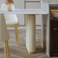 Glam Style Kitchen Sintered Stone Dining Table Freeform Table with Double Pedestal Base Clearhalo ' dining_table' 'Dining Tables & Seating' 'Dining Tables' 'furn' 'furn_dining_table' 'Furniture' 'furniture_dining_table' 'Kitchen & Dining Furniture' 'kitchen&dining_furn' 'kitchen' 'kitchen_dining_table' 3855146