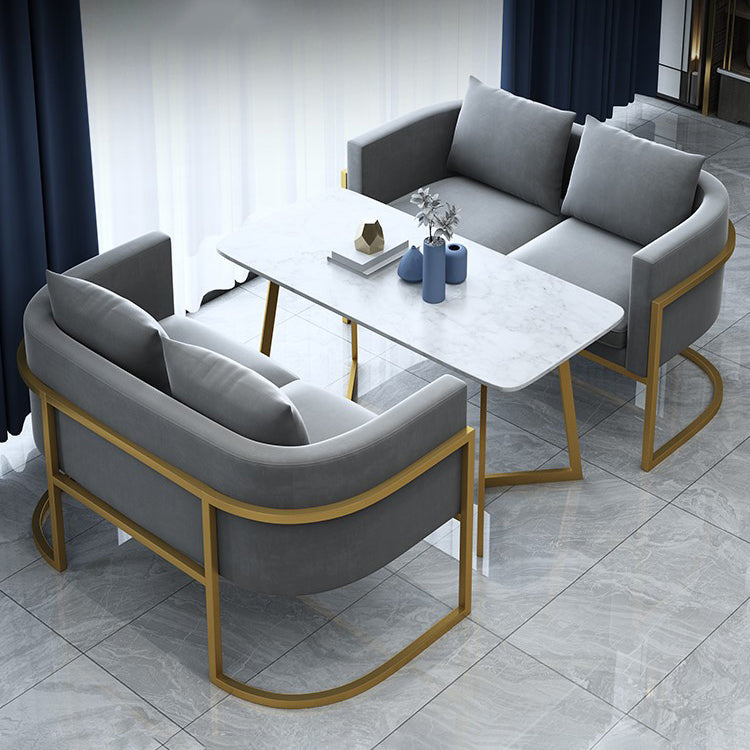 Sintered Stone White Dining Table Luxury Style Fixed Table for Dining Room Clearhalo ' dining_table' 'Dining Tables & Seating' 'Dining Tables' 'furn' 'furn_dining_table' 'Furniture' 'furniture_dining_table' 'Kitchen & Dining Furniture' 'kitchen&dining_furn' 'kitchen' 'kitchen_dining_table' 3855157