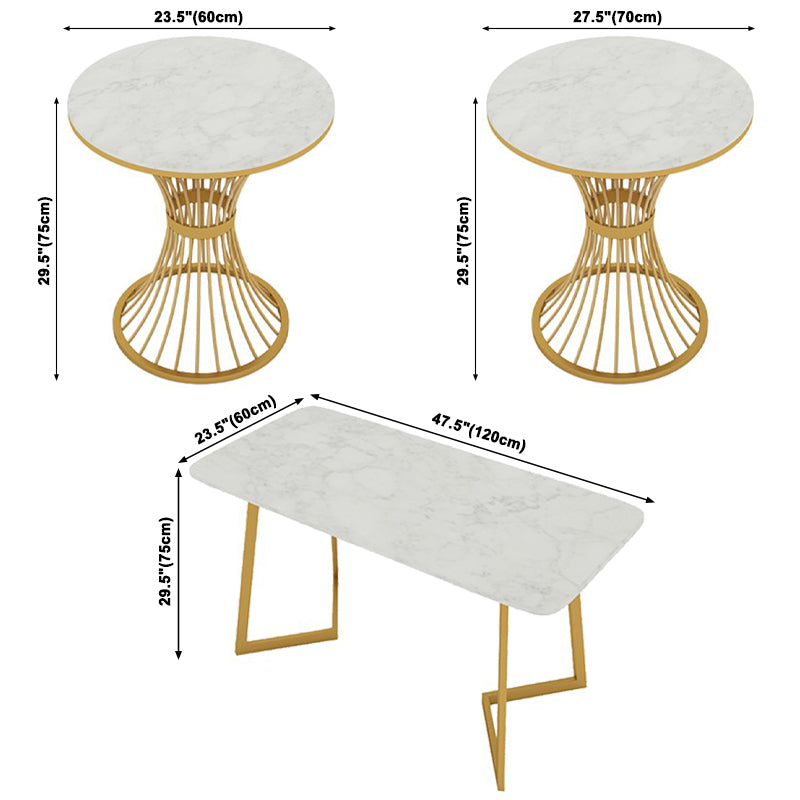 Sintered Stone White Dining Table Luxury Style Fixed Table for Dining Room Clearhalo ' dining_table' 'Dining Tables & Seating' 'Dining Tables' 'furn' 'furn_dining_table' 'Furniture' 'furniture_dining_table' 'Kitchen & Dining Furniture' 'kitchen&dining_furn' 'kitchen' 'kitchen_dining_table' 3855159