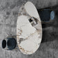 Oval Sintered Stone Dining Table Luxury Table in White with Metal 3 Legs Clearhalo ' dining_table' 'Dining Tables & Seating' 'Dining Tables' 'furn' 'furn_dining_table' 'Furniture' 'furniture_dining_table' 'Kitchen & Dining Furniture' 'kitchen&dining_furn' 'kitchen' 'kitchen_dining_table' 3855163