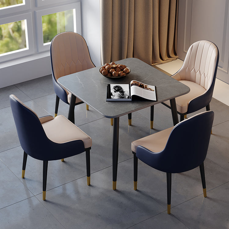 Industrial Style Dining Site Table Stone Dining Room Home Furniture for Home Clearhalo ' dining_table' 'Dining Tables & Seating' 'Dining Tables' 'furn' 'furn_dining_table' 'Furniture' 'furniture_dining_table' 'Kitchen & Dining Furniture' 'kitchen&dining_furn' 'kitchen' 'kitchen_dining_table' 3855176