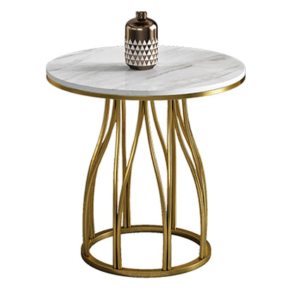 Luxury Style Sintered Stone Dining Table Metallic Single Pedestal Base Round Table for Home Without Chairs Clearhalo ' dining_table' 'Dining Tables & Seating' 'Dining Tables' 'furn' 'furn_dining_table' 'Furniture' 'furniture_dining_table' 'Kitchen & Dining Furniture' 'kitchen&dining_furn' 'kitchen' 'kitchen_dining_table' 3855195