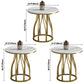 Luxury Style Sintered Stone Dining Table Metallic Single Pedestal Base Round Table for Home Clearhalo ' dining_table' 'Dining Tables & Seating' 'Dining Tables' 'furn' 'furn_dining_table' 'Furniture' 'furniture_dining_table' 'Kitchen & Dining Furniture' 'kitchen&dining_furn' 'kitchen' 'kitchen_dining_table' 3855196