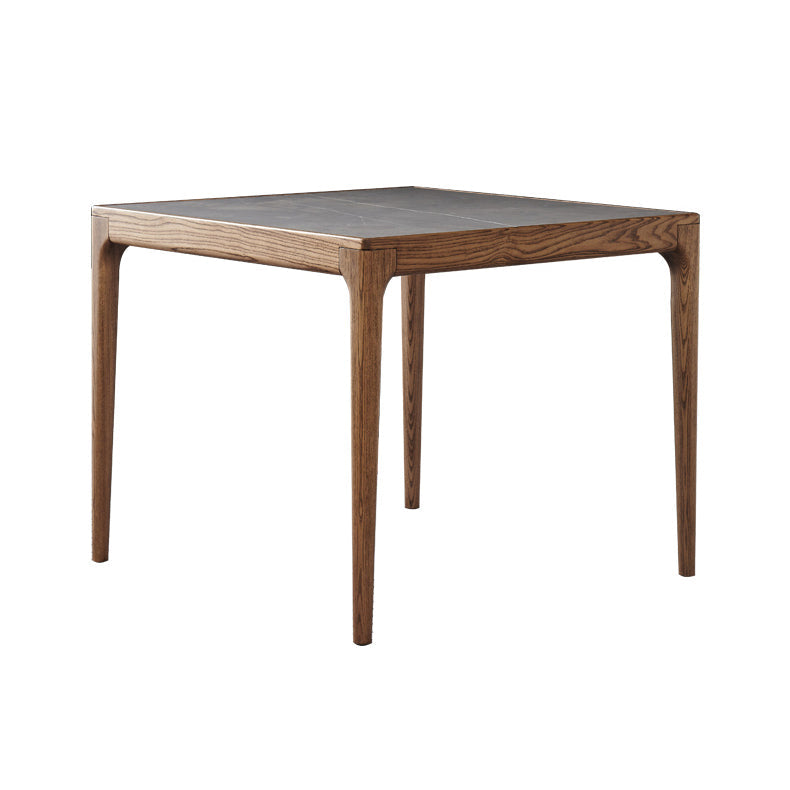 Square 4 Legs Industrial Dining Table Grey Fixed Table of Sintered Stone Without Chairs Clearhalo ' dining_table' 'Dining Tables & Seating' 'Dining Tables' 'furn' 'furn_dining_table' 'Furniture' 'furniture_dining_table' 'Kitchen & Dining Furniture' 'kitchen&dining_furn' 'kitchen' 'kitchen_dining_table' 3855202
