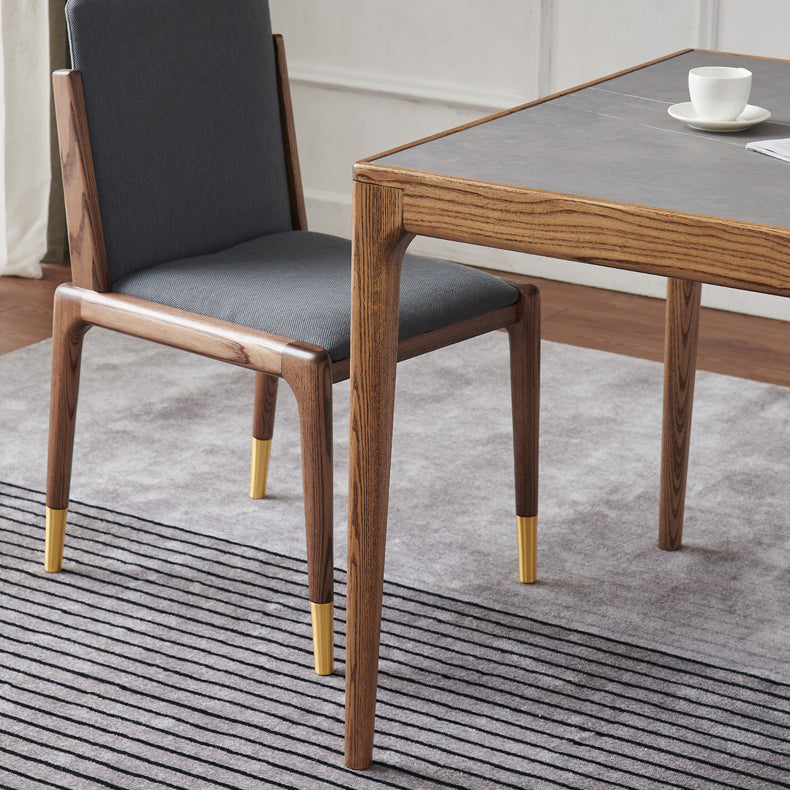 Square 4 Legs Industrial Dining Table Grey Fixed Table of Sintered Stone Clearhalo ' dining_table' 'Dining Tables & Seating' 'Dining Tables' 'furn' 'furn_dining_table' 'Furniture' 'furniture_dining_table' 'Kitchen & Dining Furniture' 'kitchen&dining_furn' 'kitchen' 'kitchen_dining_table' 3855206