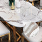 Metal Traditional Luxury Rectangle Indoor Table Sintered Stone Dining Table with Trestle Clearhalo ' dining_table' 'Dining Tables & Seating' 'Dining Tables' 'furn' 'furn_dining_table' 'Furniture' 'furniture_dining_table' 'Kitchen & Dining Furniture' 'kitchen&dining_furn' 'kitchen' 'kitchen_dining_table' 3855223