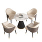 Simplicity Style Sintered Stone Dining Table Single Pedestal Base Round Table for Home Clearhalo ' dining_table' 'Dining Tables & Seating' 'Dining Tables' 'furn' 'furn_dining_table' 'Furniture' 'furniture_dining_table' 'Kitchen & Dining Furniture' 'kitchen&dining_furn' 'kitchen' 'kitchen_dining_table' 3855244