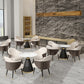 Simplicity Style Sintered Stone Dining Table Single Pedestal Base Round Table for Home Clearhalo ' dining_table' 'Dining Tables & Seating' 'Dining Tables' 'furn' 'furn_dining_table' 'Furniture' 'furniture_dining_table' 'Kitchen & Dining Furniture' 'kitchen&dining_furn' 'kitchen' 'kitchen_dining_table' 3855249