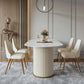 Traditional Luxury Oval Dining Table Sintered Stone Table with White Double Pedestal Clearhalo ' dining_table' 'Dining Tables & Seating' 'Dining Tables' 'furn' 'furn_dining_table' 'Furniture' 'furniture_dining_table' 'Kitchen & Dining Furniture' 'kitchen&dining_furn' 'kitchen' 'kitchen_dining_table' 3855259