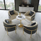 Round Dining Site Table Traditional Luxury Stone Dining Room Collection for Indoor Clearhalo ' dining_table' 'Dining Tables & Seating' 'Dining Tables' 'furn' 'furn_dining_table' 'Furniture' 'furniture_dining_table' 'Kitchen & Dining Furniture' 'kitchen&dining_furn' 'kitchen' 'kitchen_dining_table' 3855278