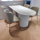 Free Form Sintered Stone White Dining Table Modern Double Pedestal Table for Dining Room Clearhalo ' dining_table' 'Dining Tables & Seating' 'Dining Tables' 'furn' 'furn_dining_table' 'Furniture' 'furniture_dining_table' 'Kitchen & Dining Furniture' 'kitchen&dining_furn' 'kitchen' 'kitchen_dining_table' 3855289