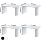 Free Form Sintered Stone White Dining Table Modern Double Pedestal Table for Dining Room Clearhalo ' dining_table' 'Dining Tables & Seating' 'Dining Tables' 'furn' 'furn_dining_table' 'Furniture' 'furniture_dining_table' 'Kitchen & Dining Furniture' 'kitchen&dining_furn' 'kitchen' 'kitchen_dining_table' 3855293