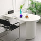 Free Form Sintered Stone White Dining Table Modern Double Pedestal Table for Dining Room Clearhalo ' dining_table' 'Dining Tables & Seating' 'Dining Tables' 'furn' 'furn_dining_table' 'Furniture' 'furniture_dining_table' 'Kitchen & Dining Furniture' 'kitchen&dining_furn' 'kitchen' 'kitchen_dining_table' 3855296