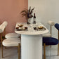 Free Form Sintered Stone White Dining Table Modern Double Pedestal Table for Dining Room Clearhalo ' dining_table' 'Dining Tables & Seating' 'Dining Tables' 'furn' 'furn_dining_table' 'Furniture' 'furniture_dining_table' 'Kitchen & Dining Furniture' 'kitchen&dining_furn' 'kitchen' 'kitchen_dining_table' 3855297