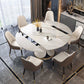 Traditional Luxury Round Dining Table Sintered Stone Table with Pedestal Base Clearhalo ' dining_table' 'Dining Tables & Seating' 'Dining Tables' 'furn' 'furn_dining_table' 'Furniture' 'furniture_dining_table' 'Kitchen & Dining Furniture' 'kitchen&dining_furn' 'kitchen' 'kitchen_dining_table' 3855299