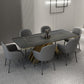 Glam Rectangle Shape Dining Table Sintered Stone Top Standard Dining Table for Kitchen Clearhalo ' dining_table' 'Dining Tables & Seating' 'Dining Tables' 'furn' 'furn_dining_table' 'Furniture' 'furniture_dining_table' 'Kitchen & Dining Furniture' 'kitchen&dining_furn' 'kitchen' 'kitchen_dining_table' 3855313