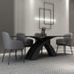 Glam Rectangle Shape Dining Table Sintered Stone Top Standard Dining Table for Kitchen Clearhalo ' dining_table' 'Dining Tables & Seating' 'Dining Tables' 'furn' 'furn_dining_table' 'Furniture' 'furniture_dining_table' 'Kitchen & Dining Furniture' 'kitchen&dining_furn' 'kitchen' 'kitchen_dining_table' 3855315