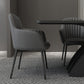 Glam Rectangle Shape Dining Table Sintered Stone Top Standard Dining Table for Kitchen Clearhalo ' dining_table' 'Dining Tables & Seating' 'Dining Tables' 'furn' 'furn_dining_table' 'Furniture' 'furniture_dining_table' 'Kitchen & Dining Furniture' 'kitchen&dining_furn' 'kitchen' 'kitchen_dining_table' 3855319