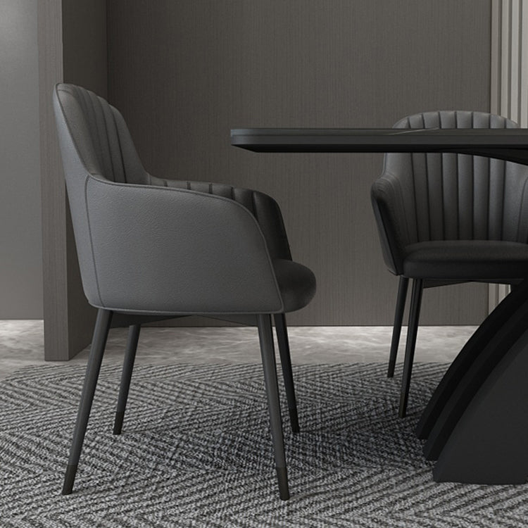 Glam Rectangle Shape Dining Table Sintered Stone Top Standard Dining Table for Kitchen Clearhalo ' dining_table' 'Dining Tables & Seating' 'Dining Tables' 'furn' 'furn_dining_table' 'Furniture' 'furniture_dining_table' 'Kitchen & Dining Furniture' 'kitchen&dining_furn' 'kitchen' 'kitchen_dining_table' 3855319